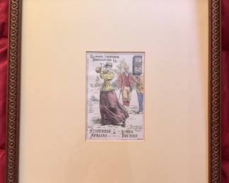 "Stiffness & Aches" & "Sprains & Bruises" Print by A. B. Frost.