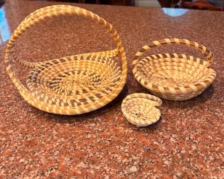 Woven Sweetgrass Baskets.