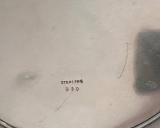 Sterling Silver Clover Shaped Bowl. Measures 10" D x 3" H. Photo 2 of 2.