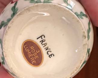 Lidded Porcelain Jar Made In France. Photo 2 of 2.