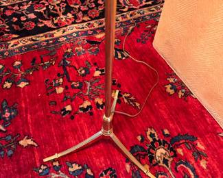 Brass Floor Lamp with Federal Motif. Measures 60" H. Photo 2 of 4.