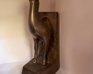 Brass Camel Bookends.