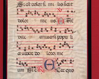 Liturgical Chant Page. Measures 20" x 28" Overall.