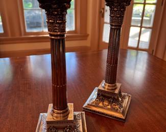 Pair of Silverplate Candlesticks. Photo 1 of 2.