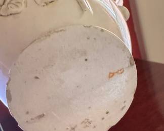 Hull White Embossed Vase. Photo 2 of 2.