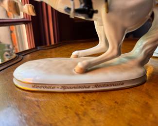 Wien Porcelain Equestrian Figurines. Each Measures 8" W x 9" H & 8" W x 12" H. Photo 4 of 8.
