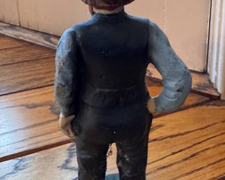 Cast Iron Amish Man Doorstop. Measures 9" H. Photo 2 of 2.