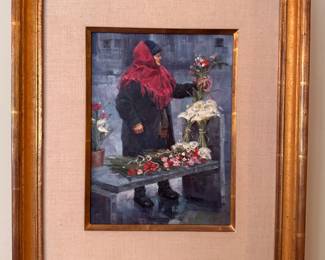 "The Little Bouquet," Oil on Canvas. Signed by Artist Gary Niblett. Canvas Measures 12" x 9". Photo 1 of 2.