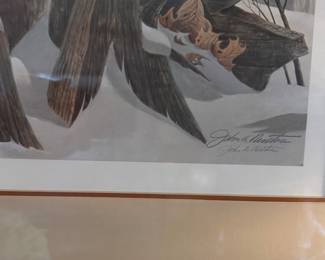 Red Fox Signed & Numbered Lithograph by John A. Ruthven. Measures 31" W x 24" H Overall. Photo 3 of 3.