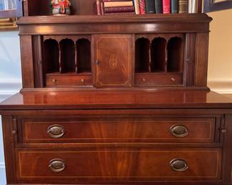 Federal Style Secretary with Articulated Doors. Measures 36" W x 19" D x 80" H. Photo 4 of 9.