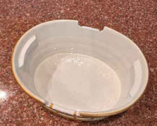 Italian Ceramic Strawberry Basket Lidded Jar. Measures 8" W x 8" H. Photo 2 of 4.