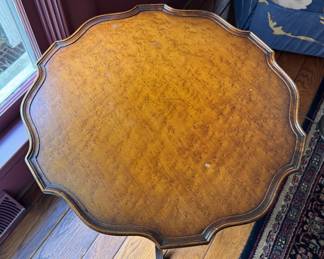 Mahogany Pie Crust Table with Scallop Edge. Measures 25" H x 22" D. Photo 2 of 5.
