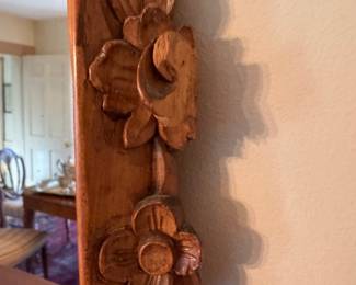 Three-Piece French Rococo Style Mirror Likely Lindenwood. Measures 62" W x 54" H As Pictured. Photo 4 of 5.