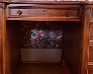 Queen Anne Style Desk. Measures 50" W x 24" D 20" W Opening with 24.5" Clearance. Photo 3 of 6.