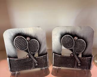 Pair of Tennis Motif Bookends.