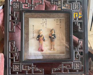 Antique 3D Figural Framed Artwork