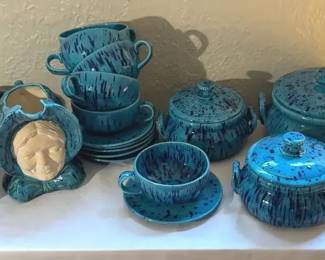 Vintage Handmade Glazed Pottery