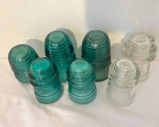 Blue Clear Glass Insulators