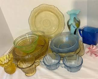 Vintage Colorful Glassware