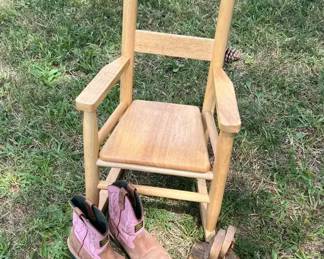 Childs Rocker, John Deere Boots Bookends