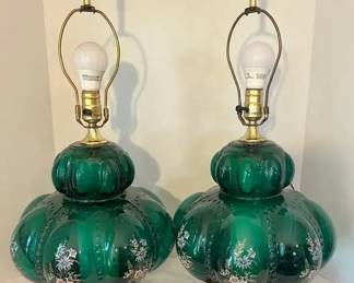 Carl Falkenstein MCM Glass Lamps