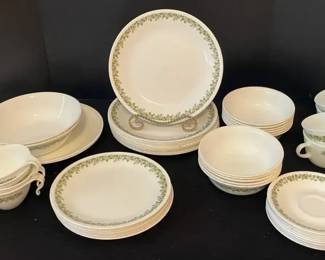 Vintage Corning Corelle Spring Blossom Green Dishes