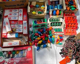 Vintage Christmas Bulbs Including Bubble Lights