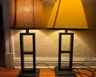 2 Metal Table Lamps