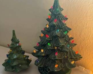 Vintage Ceramic Light Up Trees