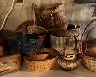 Assorted Basket Lot and Produce Crate