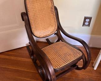 Childrens Mid Century Bentwood Rocking Chair