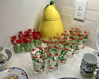 Vintage christmas glasses