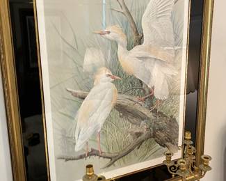 Signed “Cattle Egret” by Basil Ede