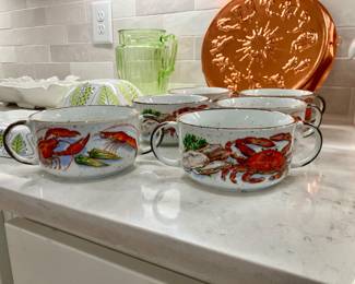 DH Holmes crab soup bowls
