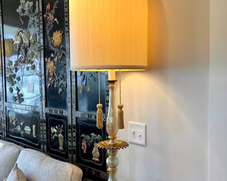 Pair of 55” tall vintage Italian lamps