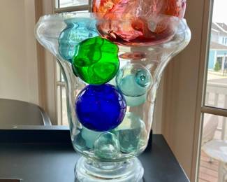 colorful glass floats
