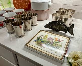 Silverplate mint julep cups