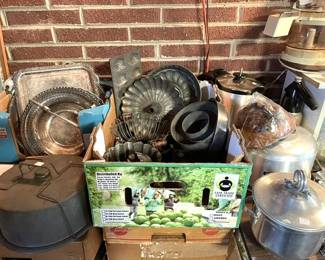 Multi Boxes of Antique Tin Ware all throughout the sale