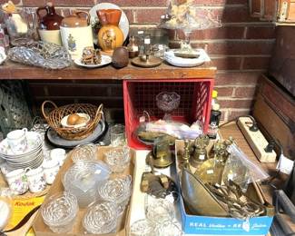 Antique English Stoneware & Bras to Depression Era Glass.