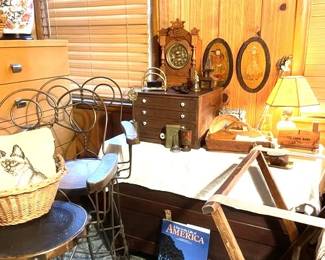 2 Iron Tall Chairs, Furniture & Small Items.