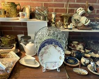 Flow Blue China, Porcelain, Mottoware & Morton Illinois Pottery.
