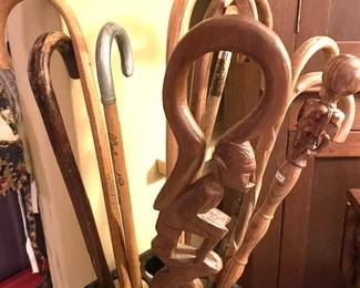 Folk Art & Collectible Canes...3 separate Groupings available.