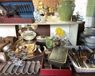 Multiple sets of Silver Plate Flatware Sets...just a sampling of available sets.