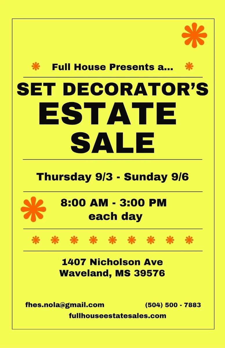 Set Decorator's Estate Sale!