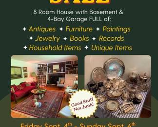 Green Emerald Abstract Garage Sale Flyer