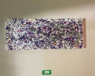 $56.00 - Large Original Abstract Drip Splatter Canvas Painting