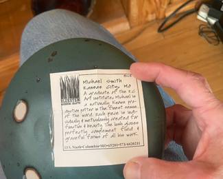 $65.00 - Michael Smith Kansas City Studio Pottery Bowl, Bluestem Missouri Crafts