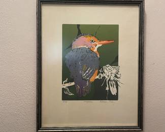$38.00 - Kathleen Ruth "Kingfisher" Signed Limited Editon Print 12/500