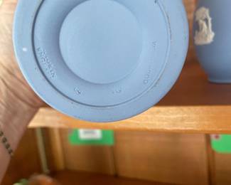 $87.00 - Vintage Wedgwood Blue Jasperware 4-Piece Collection, Made in England
