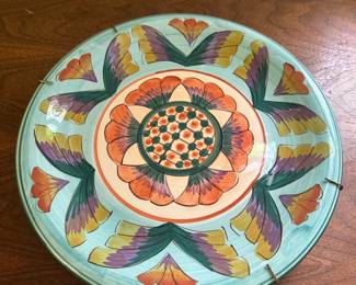 $22.00 - Vintage 1998 Hand-Painted Folk Art Plate By CBK Ltd. LLC
